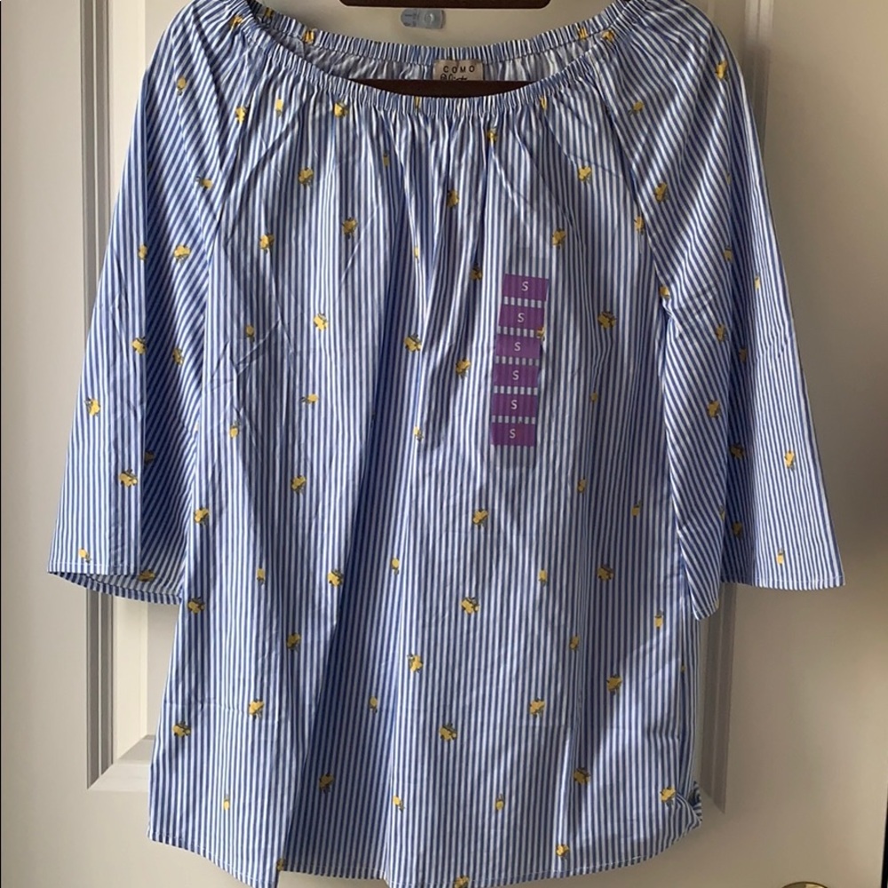 Lemon pinstriped shirt